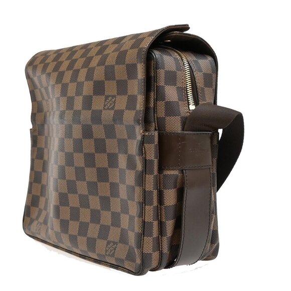 LOUIS VUITTON Naviglio Shoulder Bag Damier Ebene Leather Brown - Picture 4 of 15